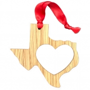 Texas Ornament Heart Cutout