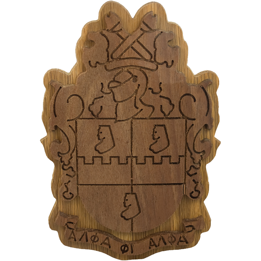 Alpha Phi Alpha Carved Background | Fraternity Crest